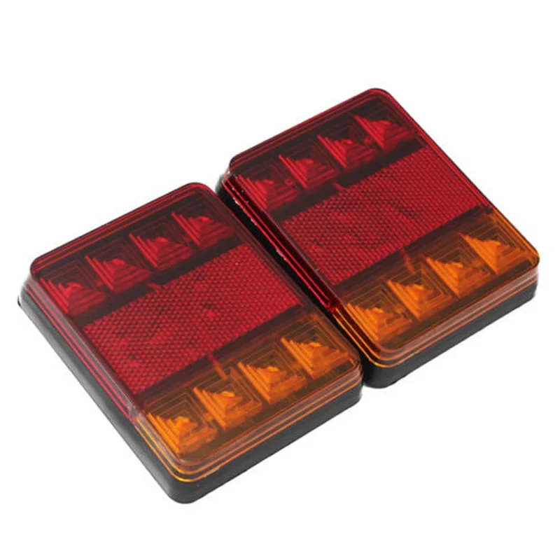 

2- Light LED Rear Board Lamps Tail BRAKE STOP INDICATOR LAMP Trailer Truck Lorry