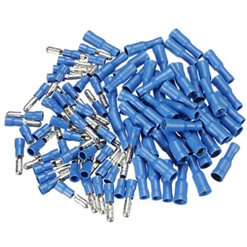 

Portable 100pcs Home Professional Female Male Accessories Tool Connection Insulated Butt Wire Bullet Crimp Terminals