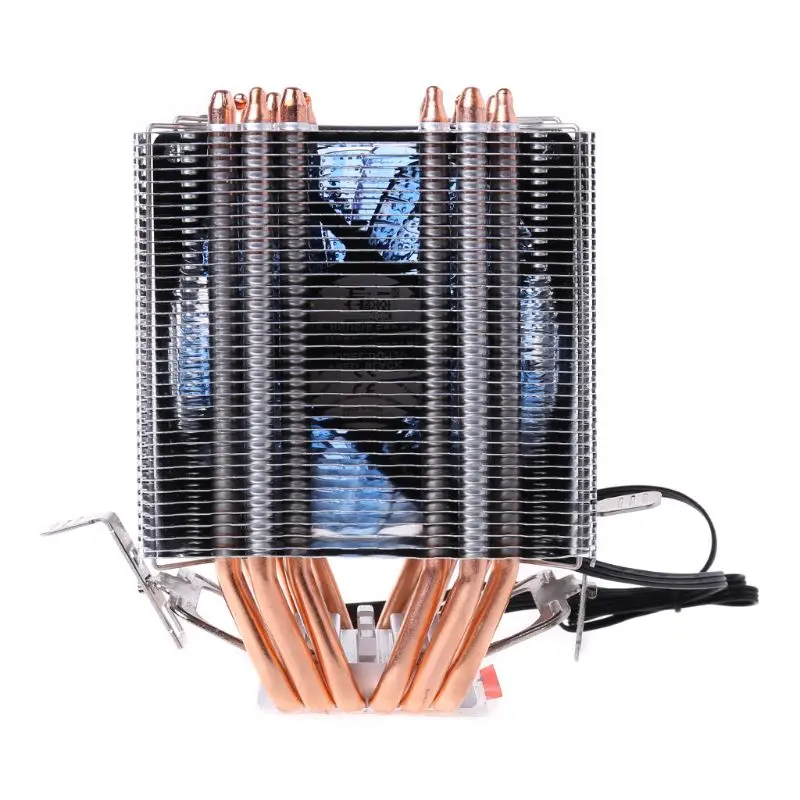 4PIN CPU Cooler 115X 1366 2011 6 Heatpipe Dual tower Cooling Fan for Inter AMD 3