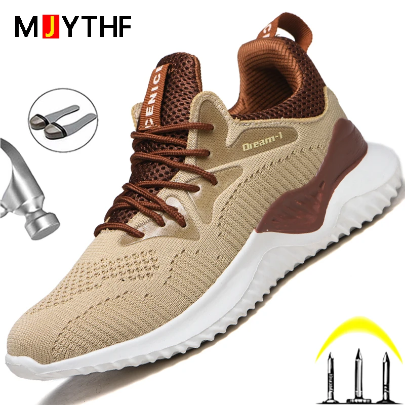 Zapatillas de deporte indestructibles para hombre, botas de trabajo con punta de acero, zapatos de seguridad industriales, botas de seguridad antiperforación