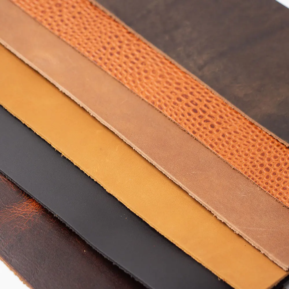 Natural Square Piece Cowhide First Layer Leather Hides Cow Skin Thick Genuine Leather About 1.5 to 2 mm Brown Crazy Horse Skin