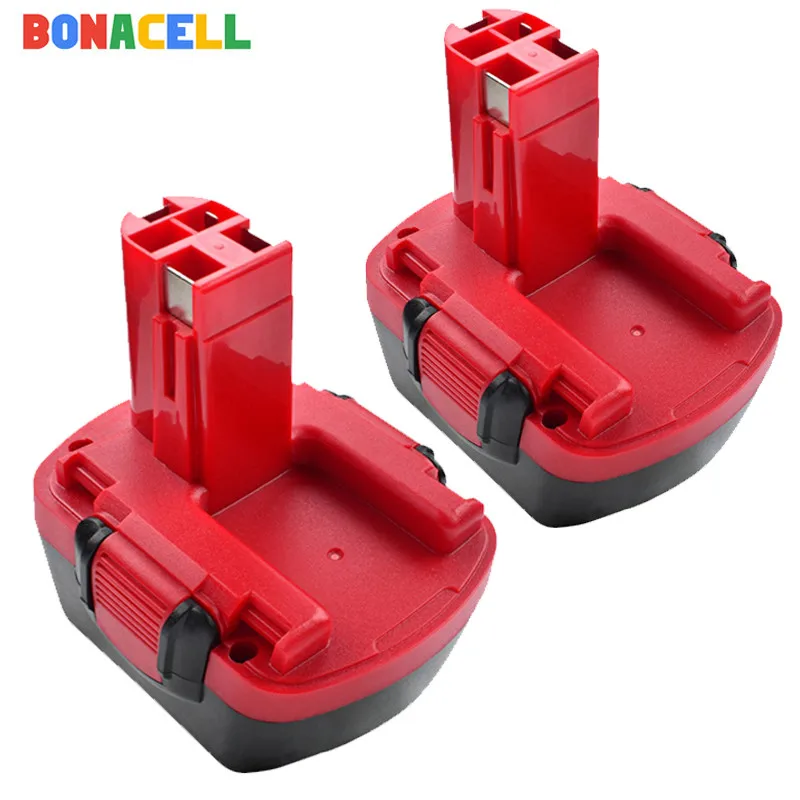 2PACK Bonacell 12В 3000 мАч Ni-MH аккумулятор для Bosch 12В дрель GSR 12 VE-2, GSB 12 VE-2, PSB 12 VE-2, BAT043 BAT045 BTA120 26073 35430 - Цвет: 2PACK