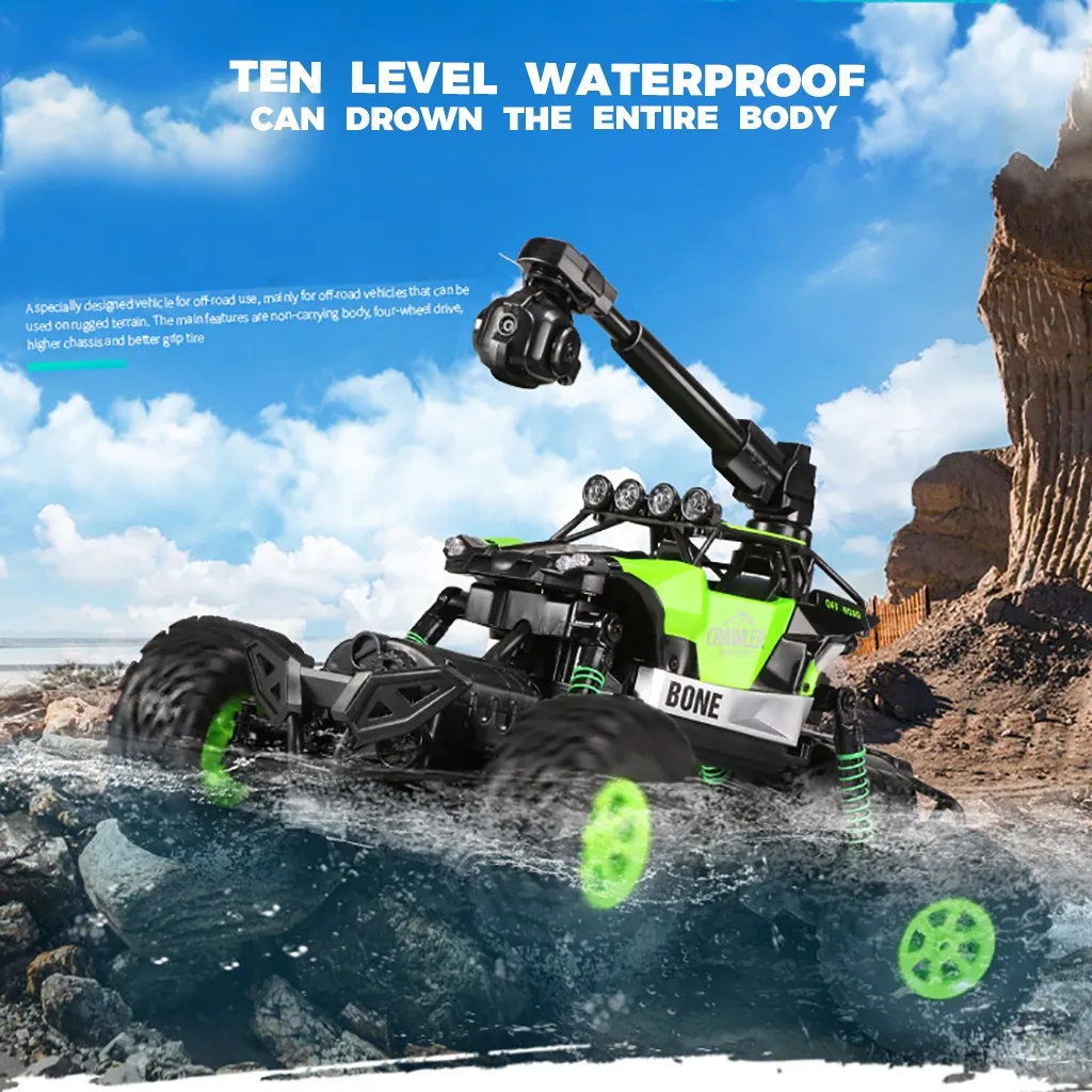 Новые модные радиоуправляемые машинки 1:16 2,4G 4WD wifi HD камера с двойным рулевым управлением Водонепроницаемые внедорожные игрушки с дистанционным управлением Прямая поставка