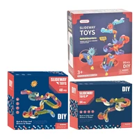 Bathtub Toy Water Slide DIY Track Block Interactive Water Playing Set with Strong Suction Cup Fixed Infant Baby Favors H055 1