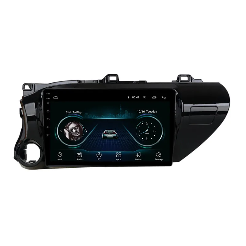Android 10 1 четырехъядерный подходит для TOYOTA Hilux 2016 2017 автомобильный DVD плеер