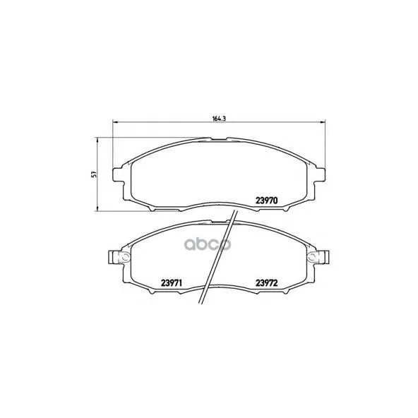 Колодки Тормозные Дисковые Передн Nissan: Pick Up(D22) 97- Brembo арт. P56049