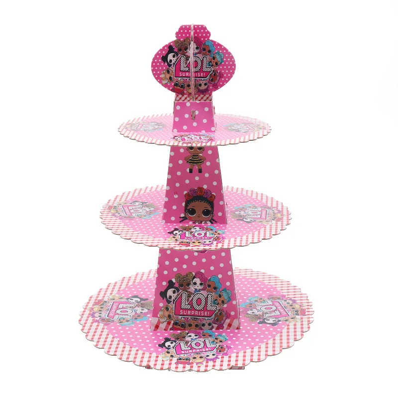 

LoL surprise Cupcake Stand 24pcs Cupcake Wrapper Kids Birthday Party Supplies Baby Shower Party Favor Cupcake Decoration Set