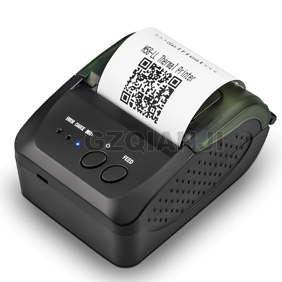 2 дюйма миниатюрный bluetooth-принтер Термальность карманный портативный квитанции USB Беспроводной принтер для чеков Windows IOS и Android Мини-58 мм