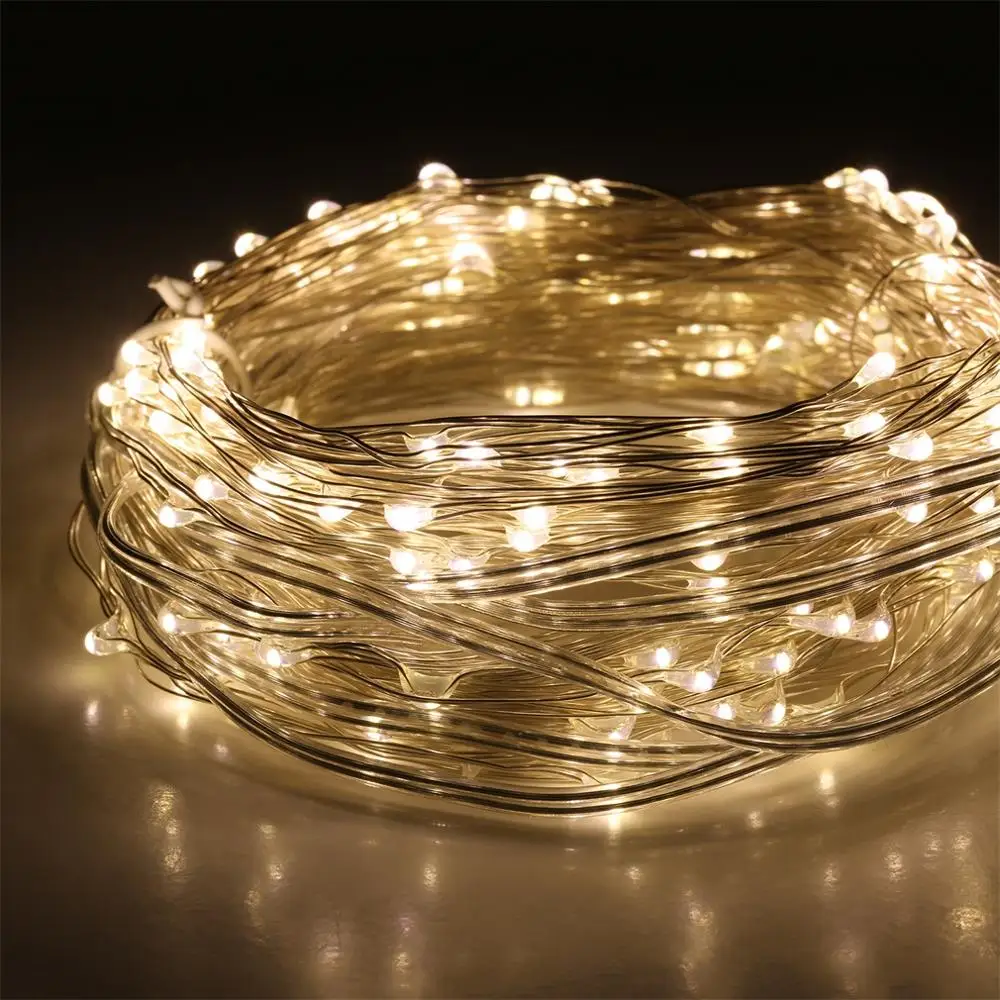 

Solar Power String Light Waterproof LED Strip 2m 200 LED Copper Wire lamp For Outdoor Christmas Decoration Lights