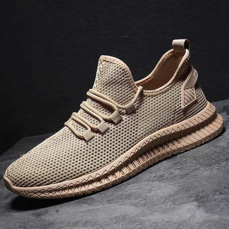 Casual Sneakers Running-Shoes White Big-Size Lightweight Breathable Mesh Men Non-Slip