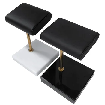 

2 Pcs Marble Watch Bracelet Bracelet Display Stand Black PU Leather Jewelry Stand Watch Stand Watch Placement Stand