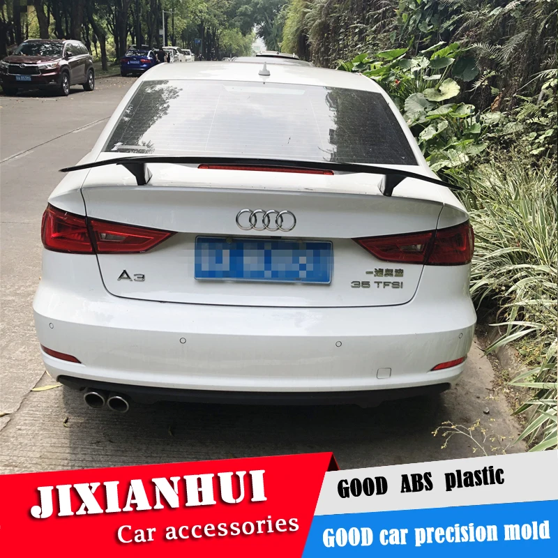 Для Audi A3 спойлер 2006 2018 TF ABS пластик Материал заднее крыло автомобиля Цвет задний
