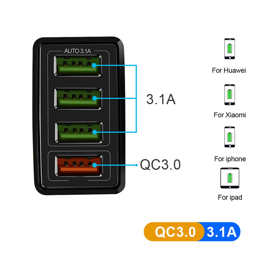 Быстрая зарядка 3,0 USB зарядное устройство адаптер ЕС США Великобритания вилка быстрое настенное зарядное устройство для iPhone samsung Xiaomi huawei зарядное устройство для мобильного телефона QC3.0