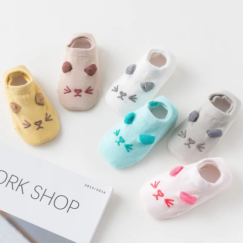 

Children Floor Socks Anti-slip Dispensing Infant Combed Cotton Spring And Summer New Style Early Education Learner Socks Baby Fo