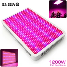 LVJING светодиодный Grow светильник 120/200/300/400/600/800/1000/1200/1600W полными спектрами Панель Фито лампы для растений в помещении для теплицы