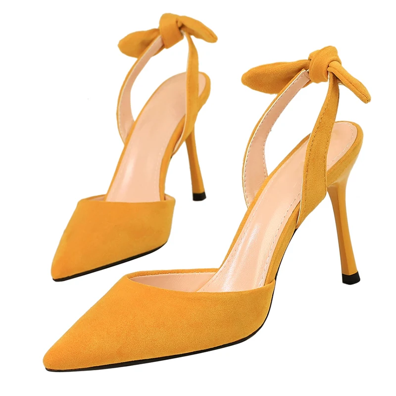 

2019 Women Summer 9cm High Heels Yellow Blue Sandals Lady Fetish Luxury Heels Pumps Valentine Slingback Casual Sandles Red Shoes