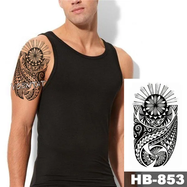 Waterproof Temporary Tattoo Sticker line Minimalist wolf pattern Water Transfer Man body art flash fake tatoo - Цвет: 22