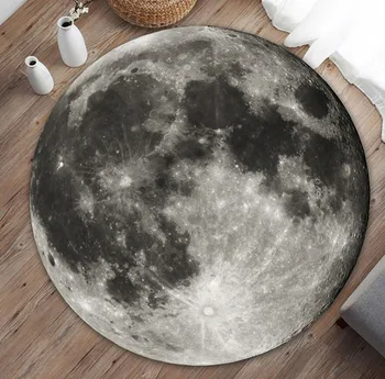 

Modern Cartoon Simple Round Carpets Faux Fur Rug For Living Room Bedroom Decor Flower Print Mats Soft Washable Area Rugs