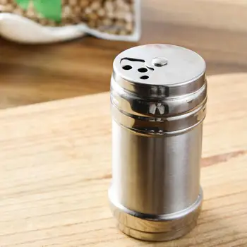 

Stainless steel Spice shaker Pepper Salt Bottles Condiment Container Kitchen tool Seasoning container LX8871