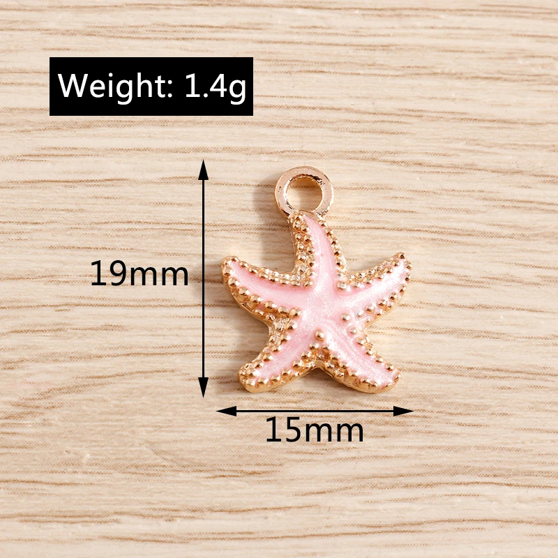 10 stücke 10x26mm Schöne Legierung Emaille Fisch Charms Anhänger für Schmuck Machen Frauen Mode Drop Earirngs Necklacecs handwerk Liefert – Detail 3