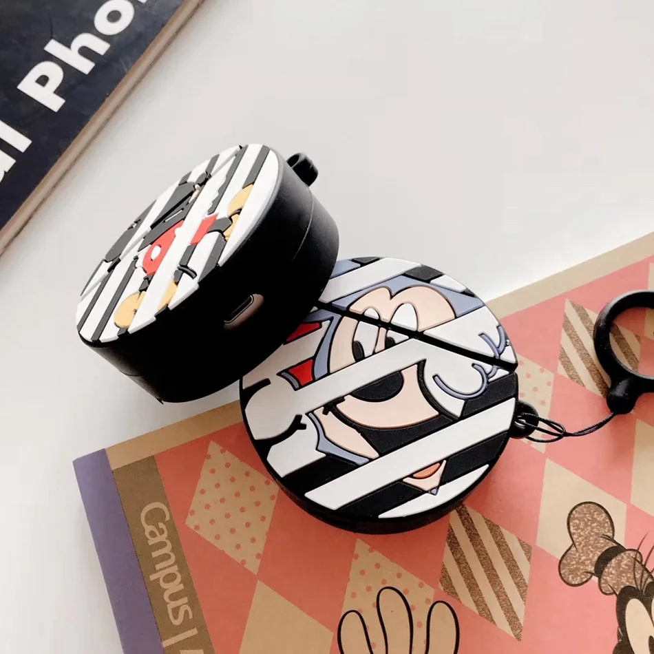 3D чехол для наушников Airpods 2 чехол силиконовый чехол для наушников с изображением креветок Тоторо для Apple Air pods 1 чехол для наушников