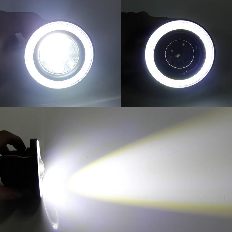 2pcs 12V Universal COB LED DRL Driving Lights White Blue Pink Yellow Green Red Angel Eyes Fog Lamp 2.5\ 2pcs 12V Universal COB LED DRL Driving Lights White Blue Pink Yellow Green Red Angel Eyes Fog Lamp 2.5\