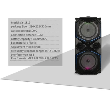 

Wireless Stereo Subwoofer Heavy Bass Speakers Big Power Bluetooth Speaker Music Player Support Microphone FM Radio TF FM Radio
