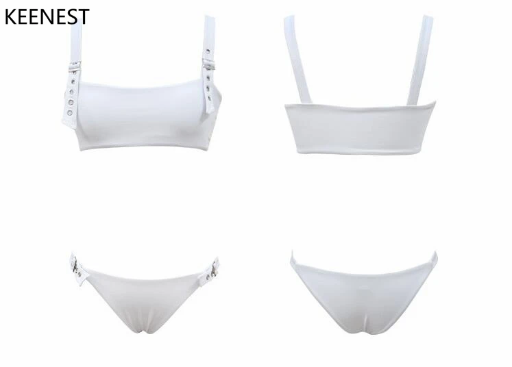 KEENEST Sexy Bikini Brazilian Swimsuit Keyhole Swimwear Female Bathing Suit Buckle Bikini Women Thongs Biquinis