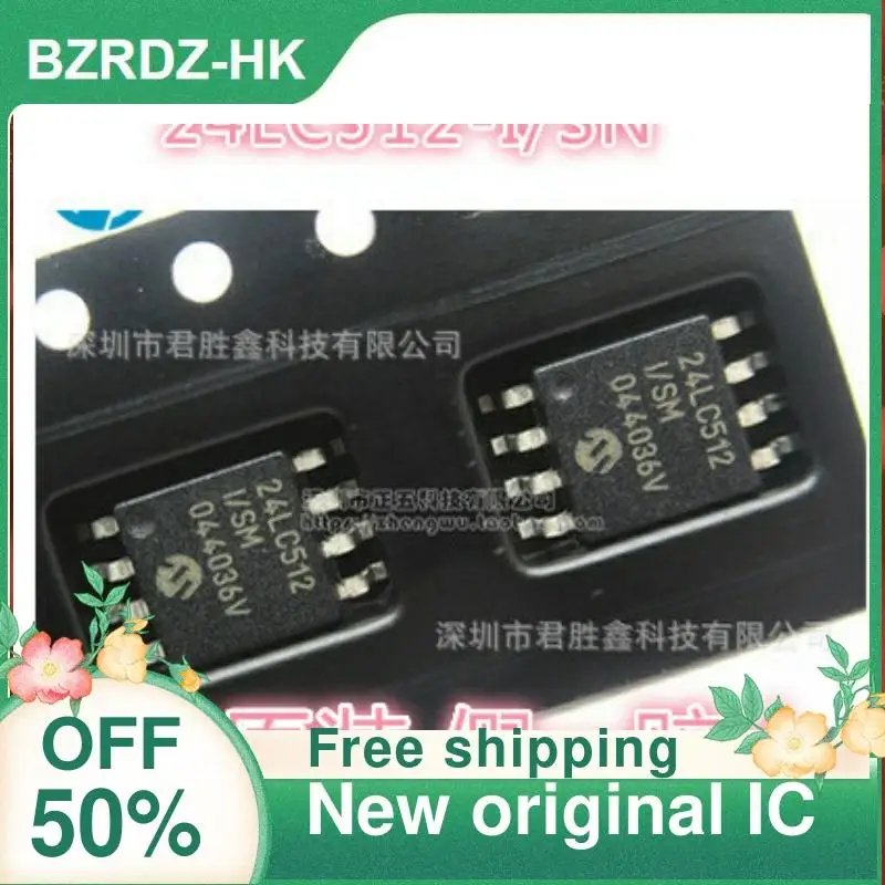 

10PCS 24LC512 24LC512I 24LC512-I/SN SOP8 New original IC