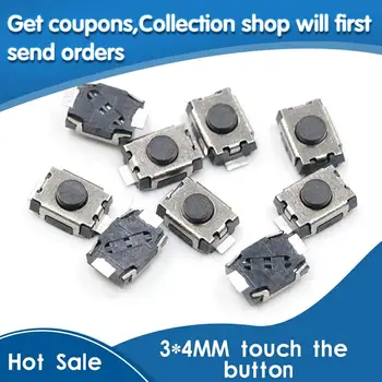 

50PCS SMD 2Pin 3X4MM Tactile Tact Push Button Micro Switch Momentary