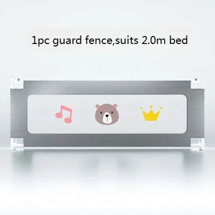 grey king 2.0m Портативное дорожное ограждение для кровати детский манеж детская кровать safeti Rails ограждение для безопасной кровати - Цвет: grey king 2.0m