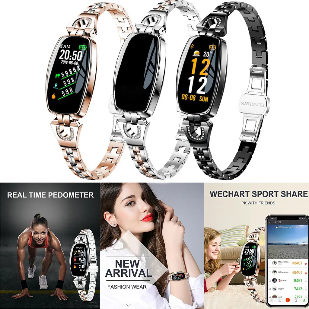 0.96 inch color screen Blood Pressure Smart Watch Women Ladies Heart Rate Monitor Smart Band Watch Pedometer Fitness Tracker#X30