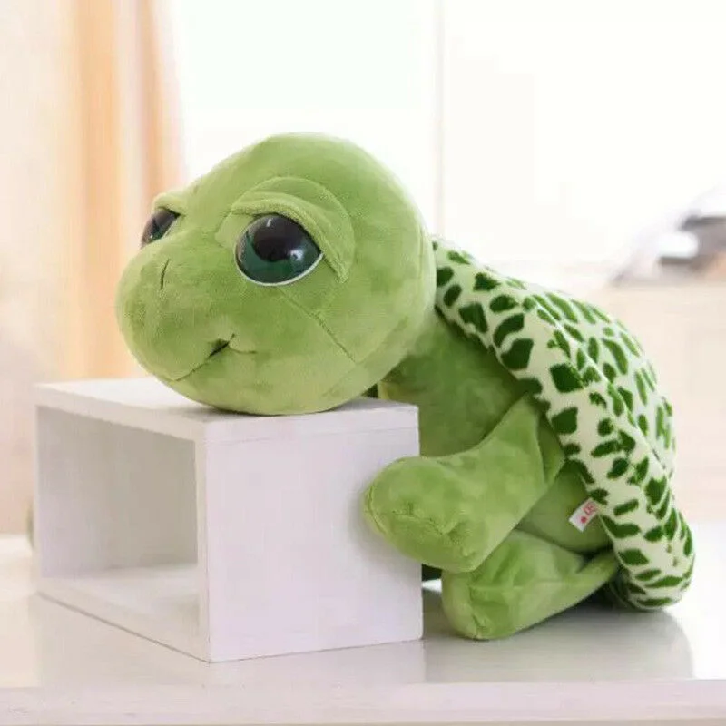 20CM Cute Baby Super Green Big Eyes Stuffed Tortoise Turtle Animal Plush Toy Gift | Игрушки и хобби