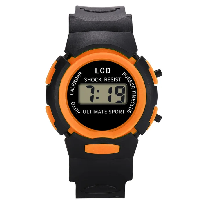 Модные и прочные детские повседневные электронные часы детские удобные силиконовые спортивные часы LL@ 17