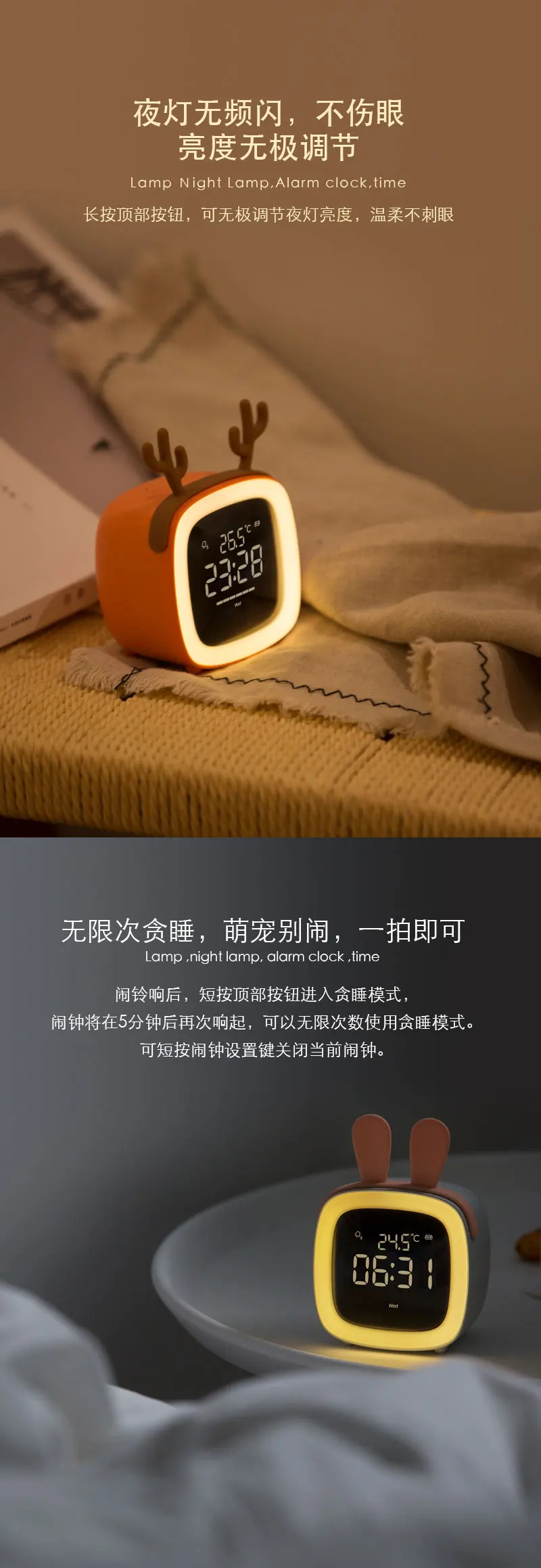 Детский Электронный Bluetooth светодиодный Будильник зеркальный Настольный Повтор Будильник температурный Рабочий стол будзик домашний декор часы JJ60AC