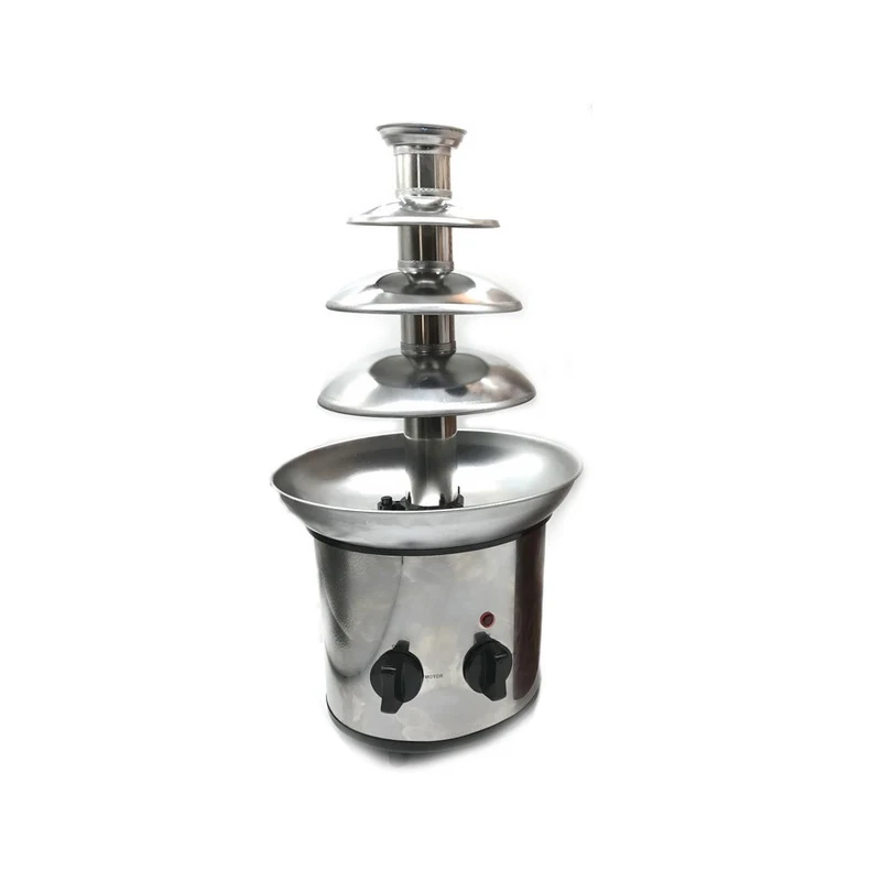 Stainless Steel Four-Layer Chocolate Fountain Machine Large-Capacity Melting Pot Small Dessert Party Wedding Supplies