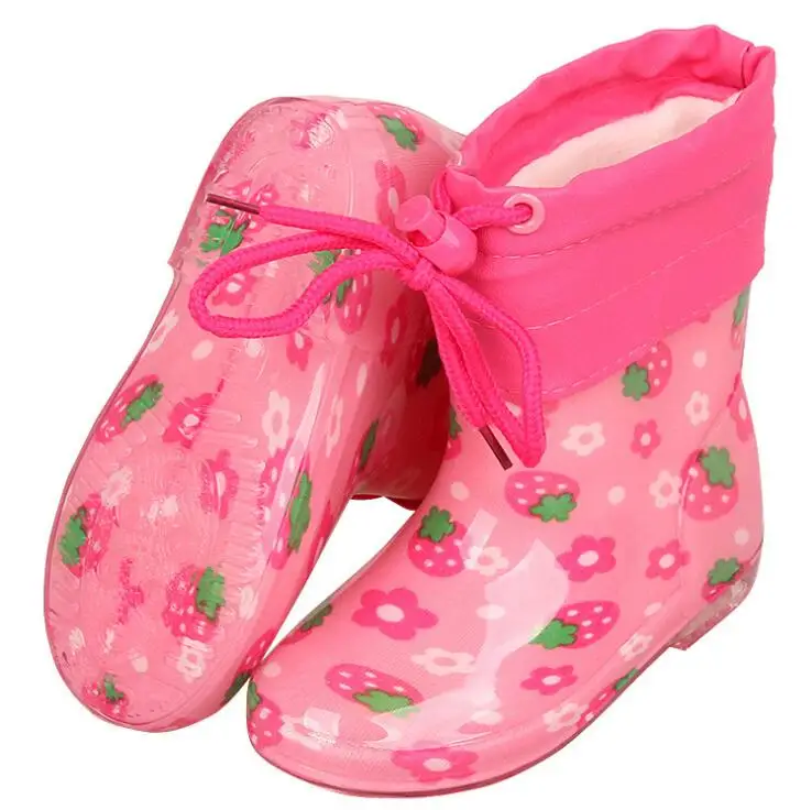 Новые Модные Классические резиновые сапоги для девочек, непромокаемые сапоги для мальчиков и девочек, детские резиновые сапоги с милым принтом, водонепроницаемые - Цвет: show picture