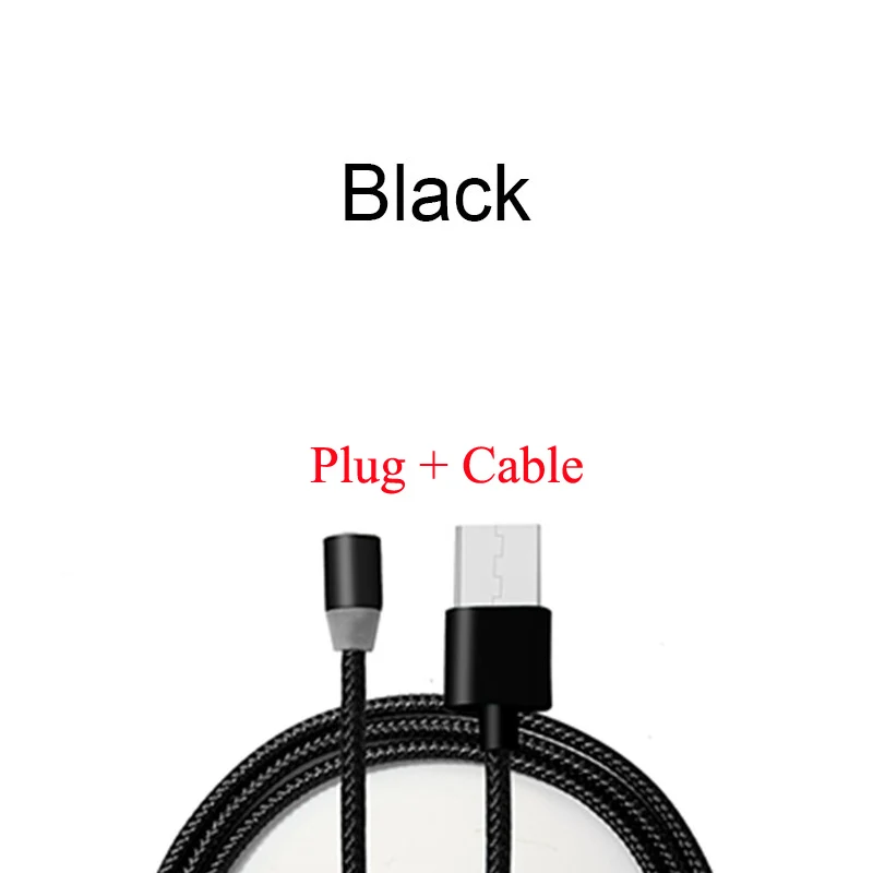 Магнитный usb-кабель для быстрой зарядки Тип USB C кабель магнит Зарядное устройство для зарядки и передачи данных Micro usb кабель для мобильного телефона с USB кабель для передачи данных Шнур - Цвет: Черный