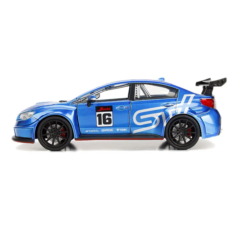 JADA 1/24 масштабная модель автомобиля игрушки JDM тюнеры TOYOTA FT-1 концепция суперкар литая металлическая модель автомобиля игрушка для подарка, детей, коллекция - Цвет: Subaru WRX STi