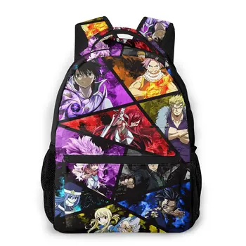 

Fairy Warrior Travel Backpacks 2020 Black Clover Shoulder Bags