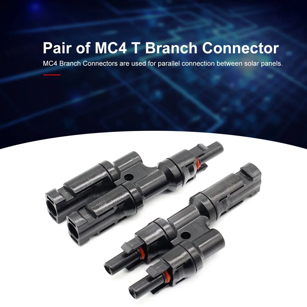Панели солнечных батарей MC4 T филиал Разъемы сплиттер кабеля муфта Combiner для параллельного соединения между солнечной панелью s