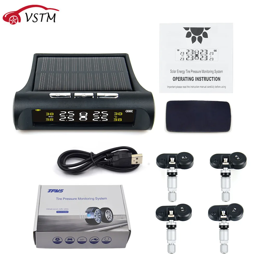 Солнечный Мощность USB система контроля давления в шинах автомобиля шины Давление