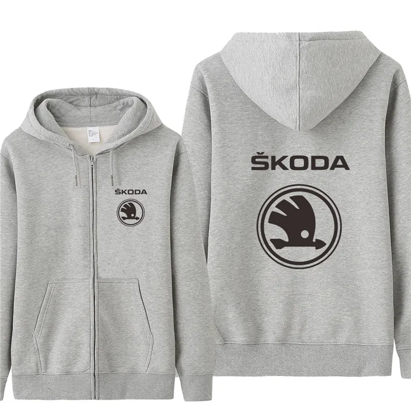 Осень Skoda толстовки для мужчин модное пальто флисовый пуловер унисекс мужская одежда