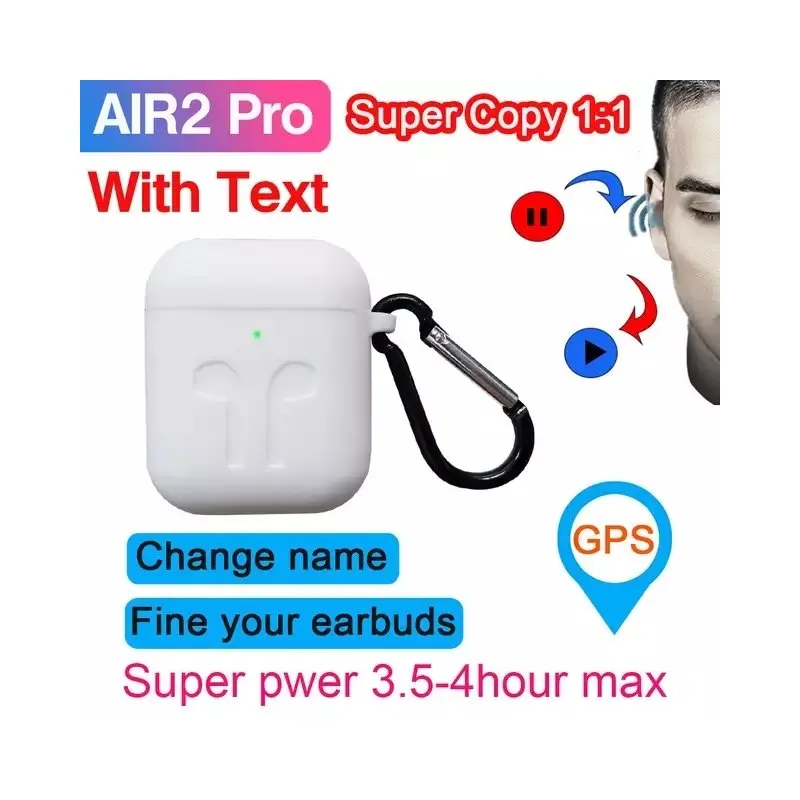 

99% AP Air2 tws with top chip rename GPS Air 2 Wireless Bluetooth Earphones Earbuds fone de ouvido PK i500 i90000 i9000 pro tws