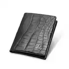 Gete import alligator leder brieftasche Männer brieftasche Kurze stil krokodil Vertikale abschnitt Doppel größe krokodil männer brieftasche - 2
