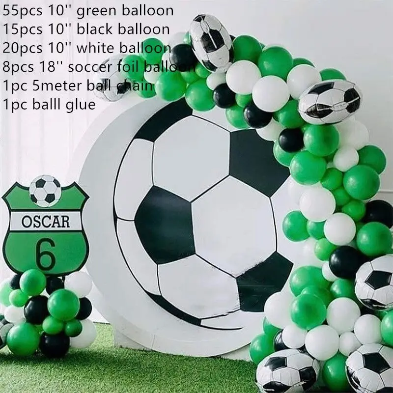 100 шт белые зеленые латексные шары гирлянда арочные комплекты футбольные