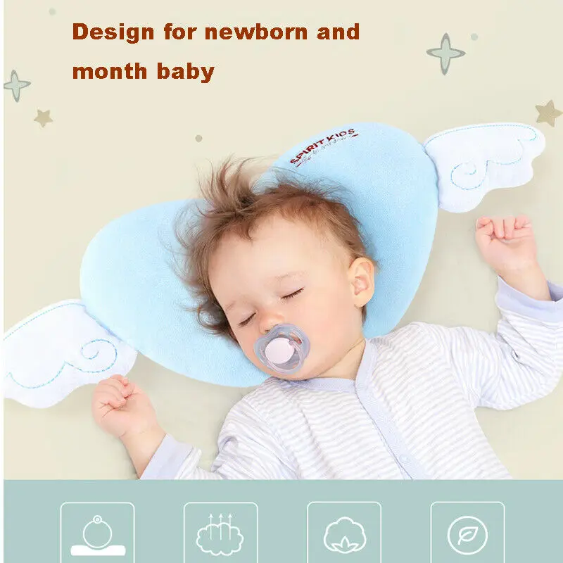 Spiritkids/подушки для новорожденных, для малышей, для детей ясельного возраста, безопасная хлопковая паз, Подушка для сна, ангел