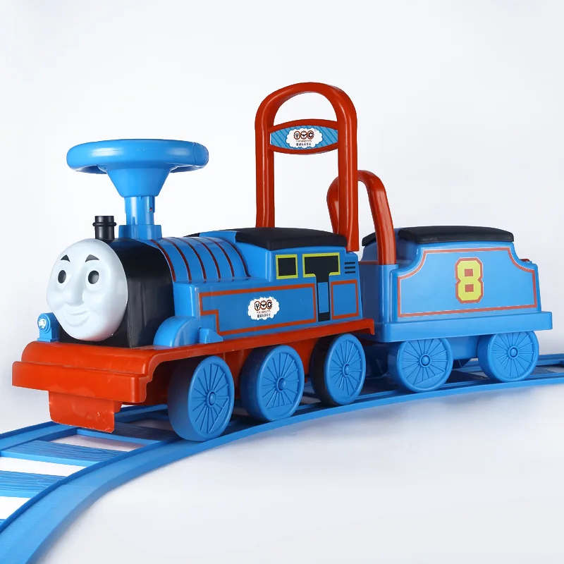 Маленький поезд детский Электрический Железнодорожный вагон ребенок ходунки может сидеть коляска игрушка автомобиль мальчики игрушка кататься на поезде