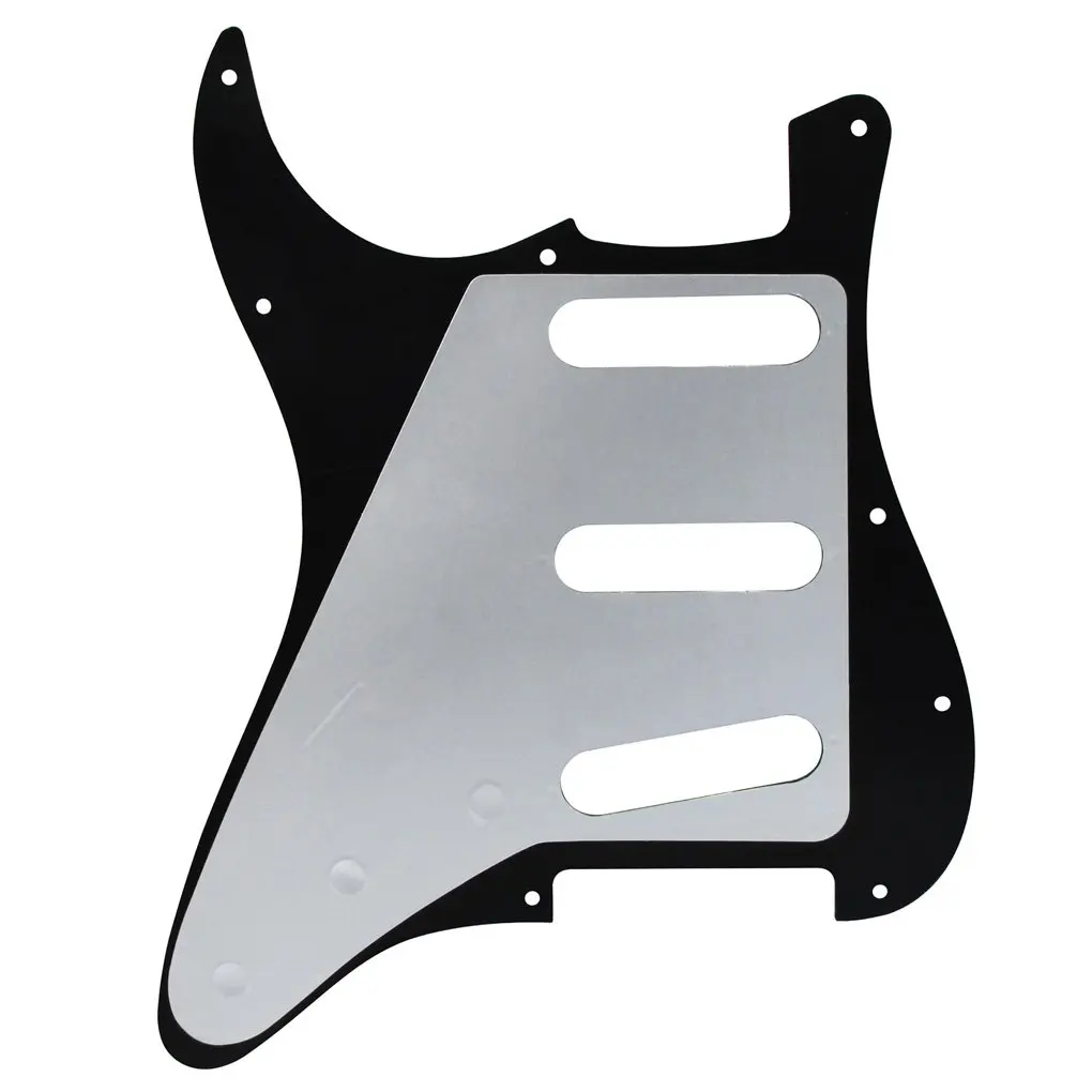 3S 11 отверстий электрогитара Strat Pickguard для FD США/Мехико Стиль гитары части, 4Ply черный жемчуг