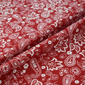 

Red bottom paisley pure cotton fabric for dress shirt bazin riche getzner tissu telas por metro african tissus stoffen tecidos